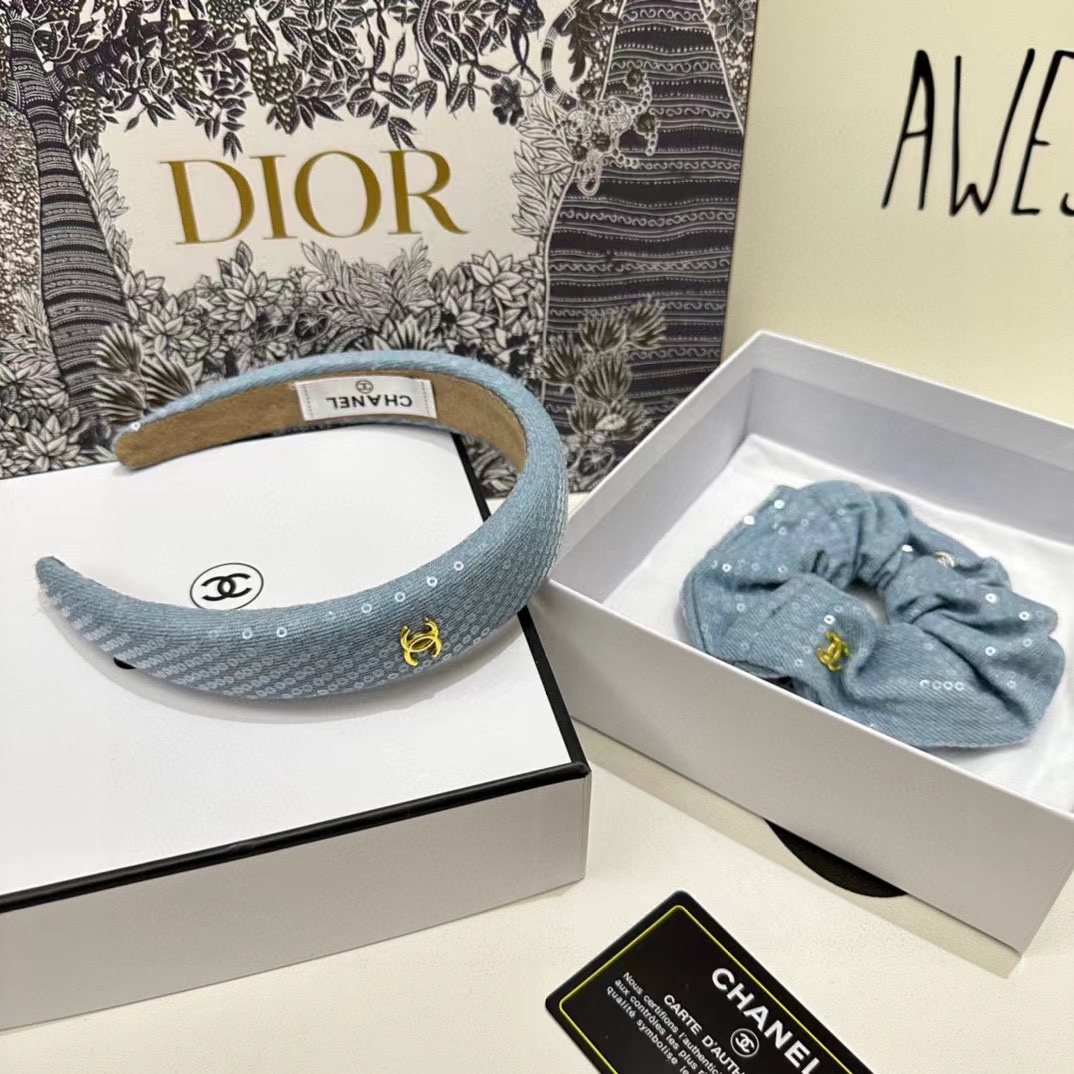 CHANE1 ヘアゴム+カチューシャ 2点セット【50％割引+送料無料】