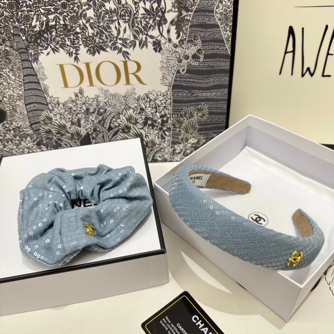 CHANE1 ヘアゴム+カチューシャ 2点セット【50％割引+送料無料】