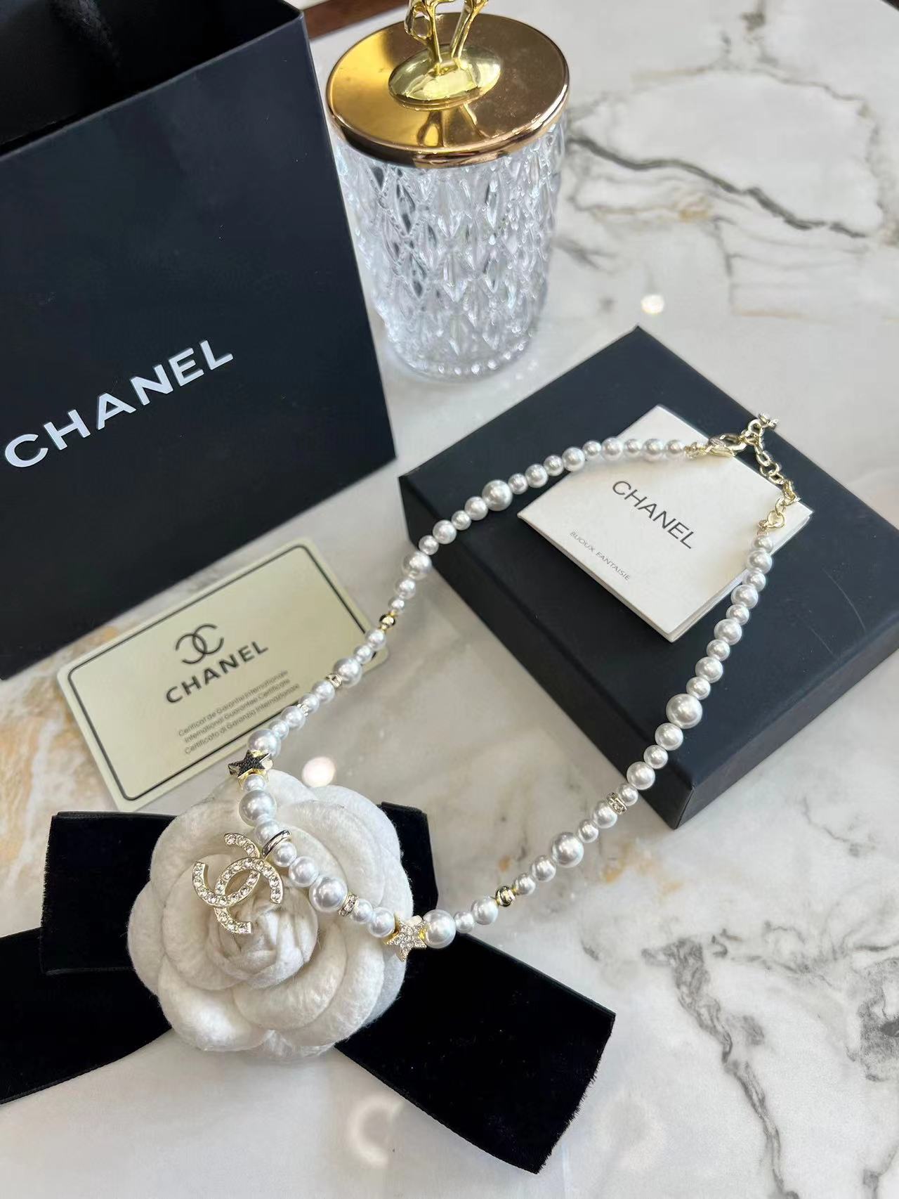 CHANE1 五芒星パールネックレス【 50％割引+送料無料】