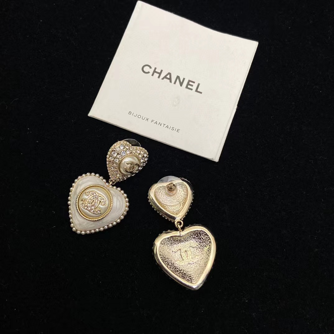 CHANE1 ハート エナメル スタッド ピアス【 50％割引+送料無料】