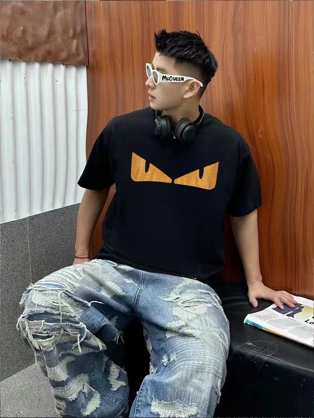 FEND1 ホットダイヤモンドクラフト メンズ Tシャツ【 50％割引+送料無料】