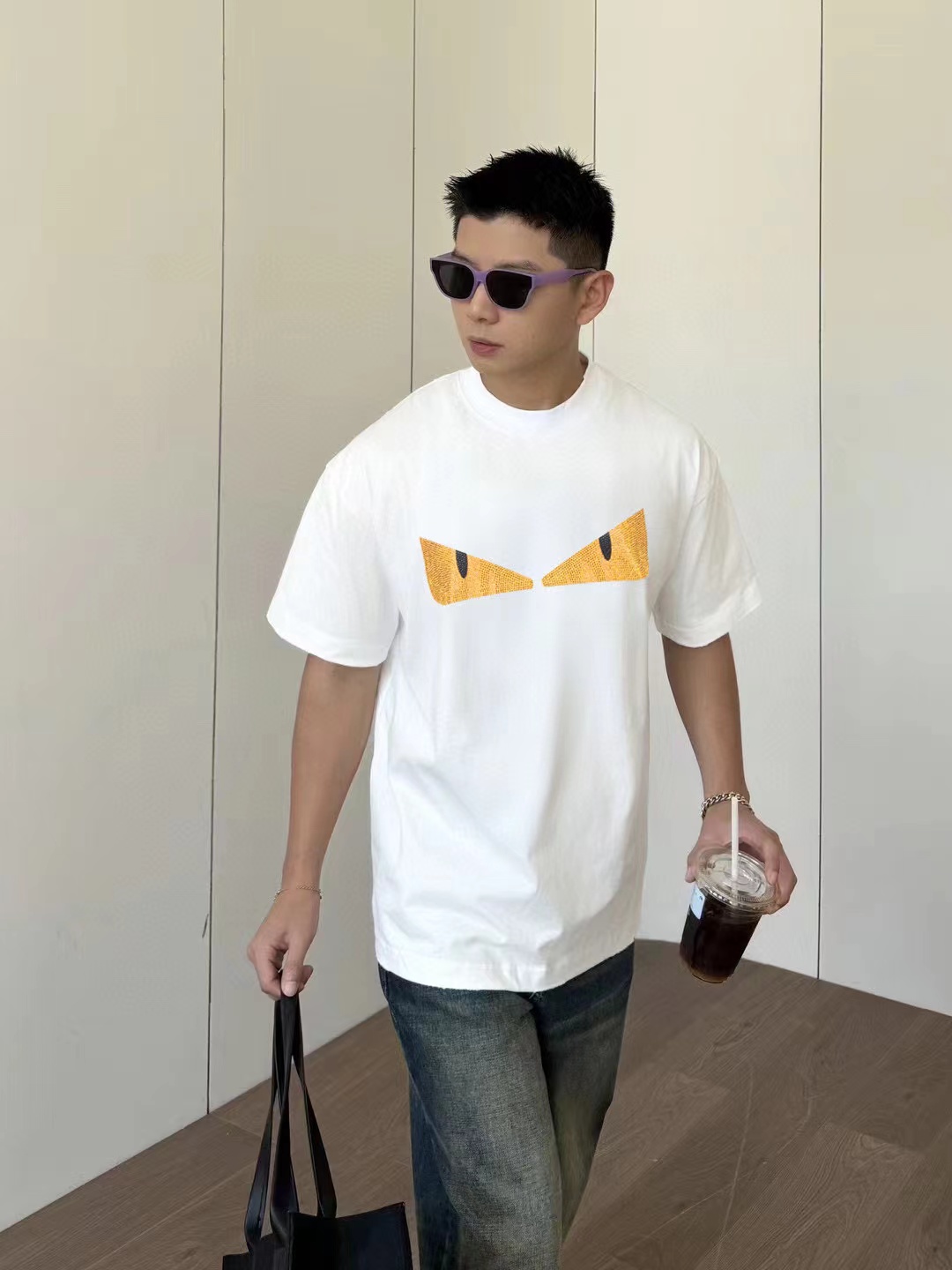 FEND1 ホットダイヤモンドクラフト メンズ Tシャツ【 50％割引+送料無料】