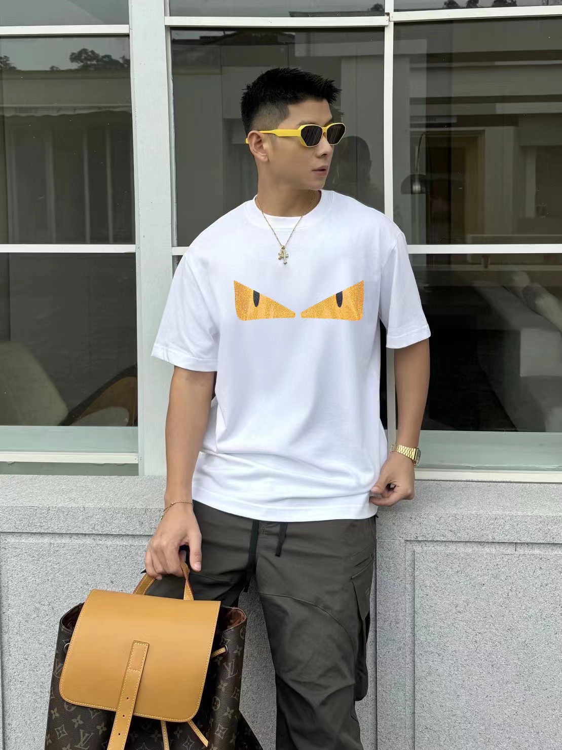 FEND1 ホットダイヤモンドクラフト メンズ Tシャツ【 50％割引+送料無料】