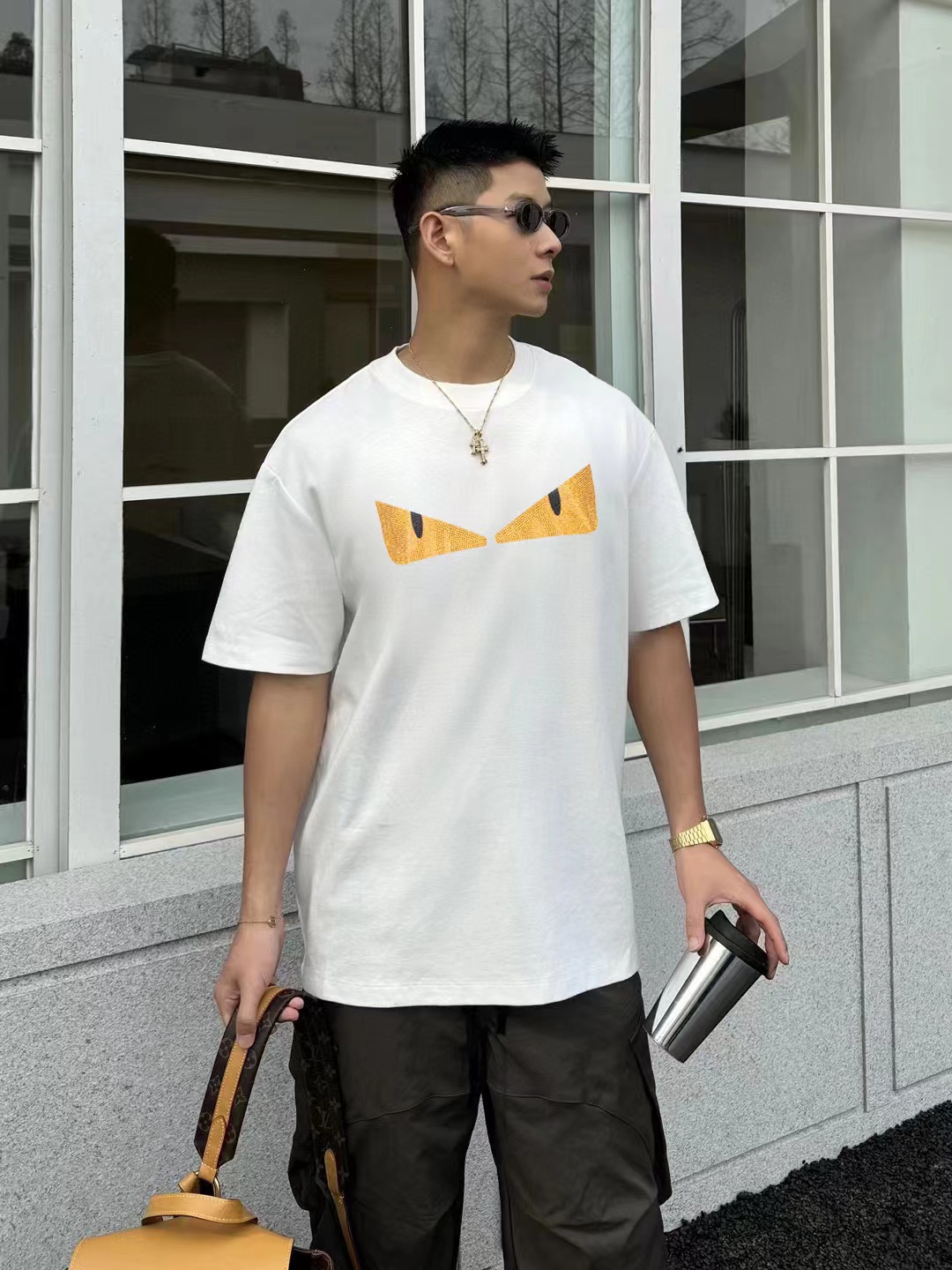 FEND1 ホットダイヤモンドクラフト メンズ Tシャツ【 50％割引+送料無料】