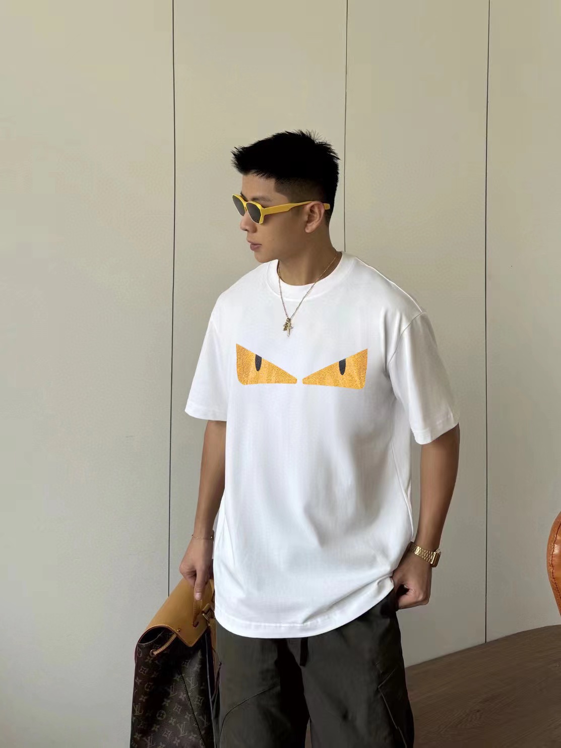 FEND1 ホットダイヤモンドクラフト メンズ Tシャツ【 50％割引+送料無料】