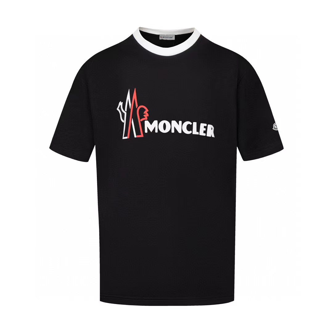 M0NCLER カラーブロック シンプル メンズ Tシャツ【 50％割引+送料無料】