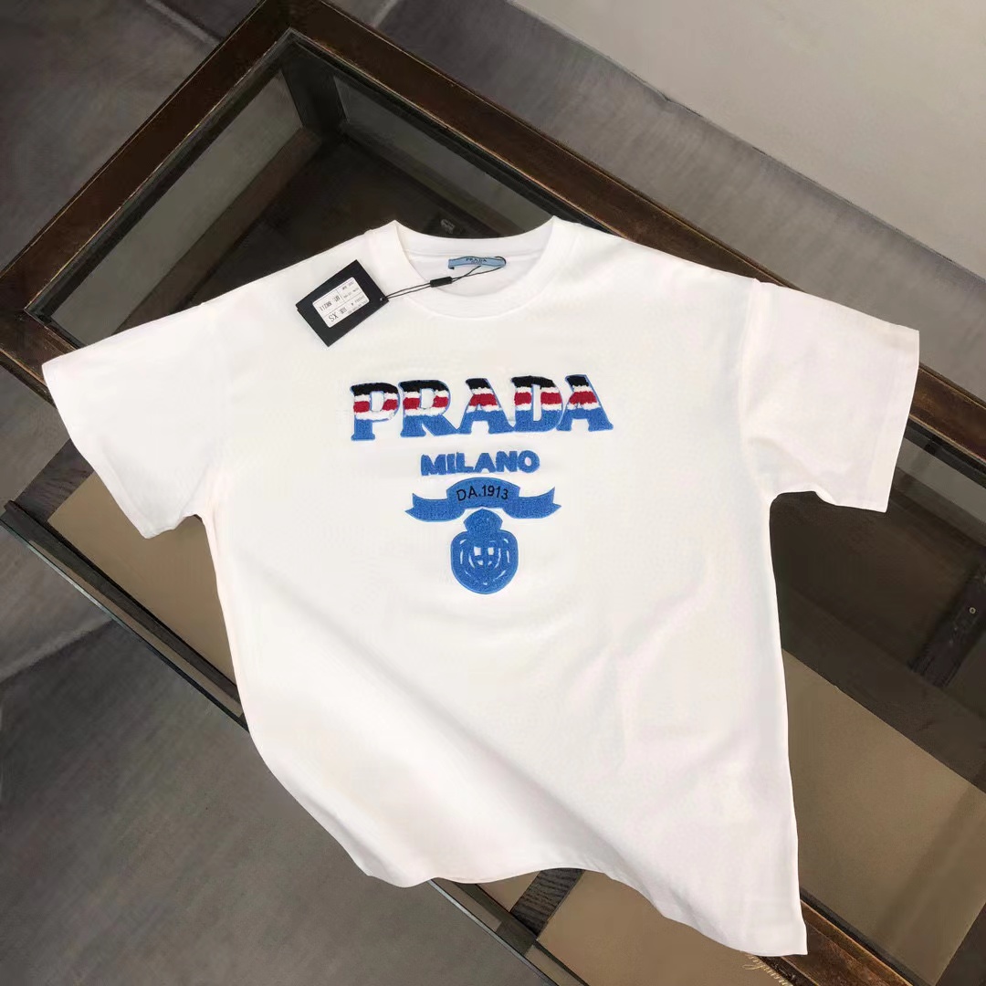 PR4DA 刺繍レタリング メンズ Tシャツ【 50％割引+送料無料】