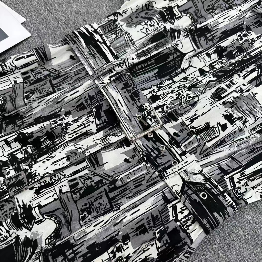 DI0R高品質インクパターンのドレス【 50％割引+送料無料】