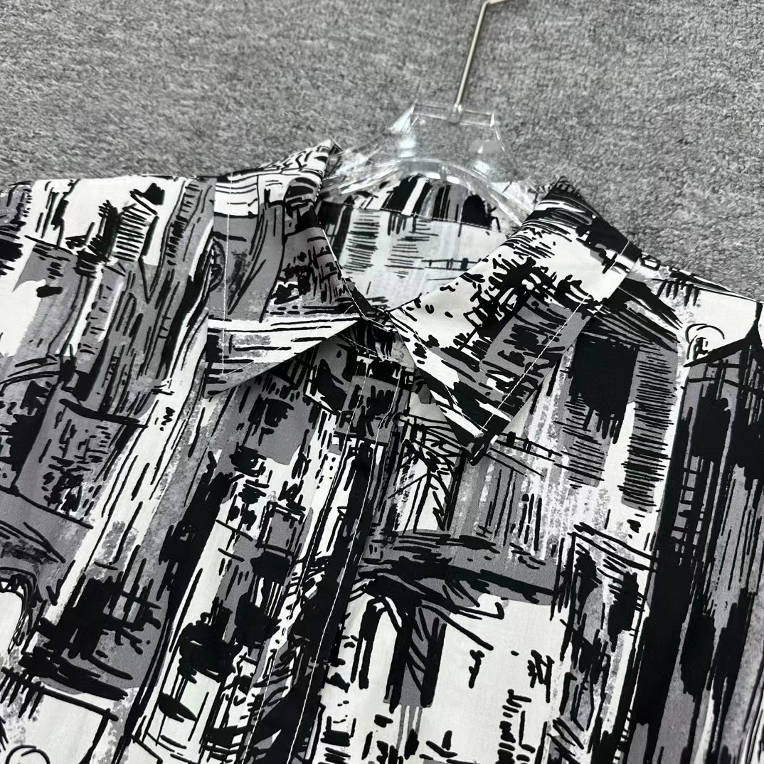 DI0R高品質インクパターンのドレス【 50％割引+送料無料】