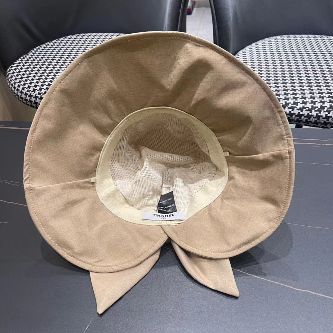 CHANE1 ダブル C ロゴ サンハット【50％割引+送料無料】