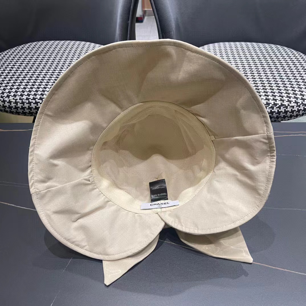 CHANE1 ダブル C ロゴ サンハット【50％割引+送料無料】