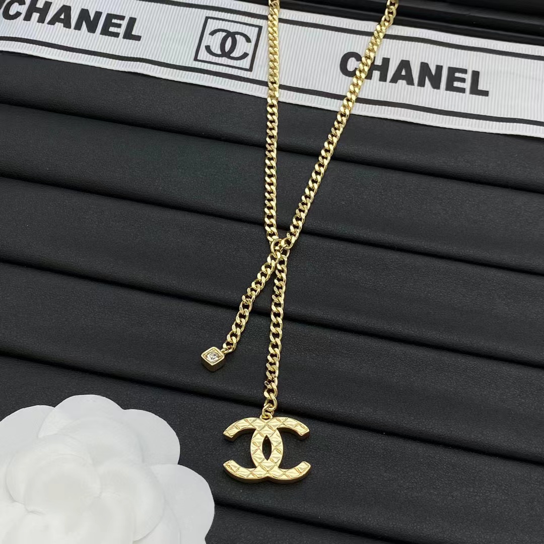CHANE1 ダブルC メタルネックレス【50％割引+送料無料】