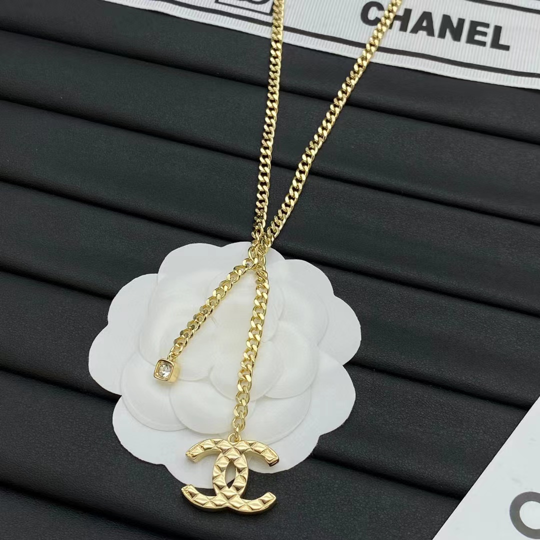 CHANE1 ダブルC メタルネックレス【50％割引+送料無料】