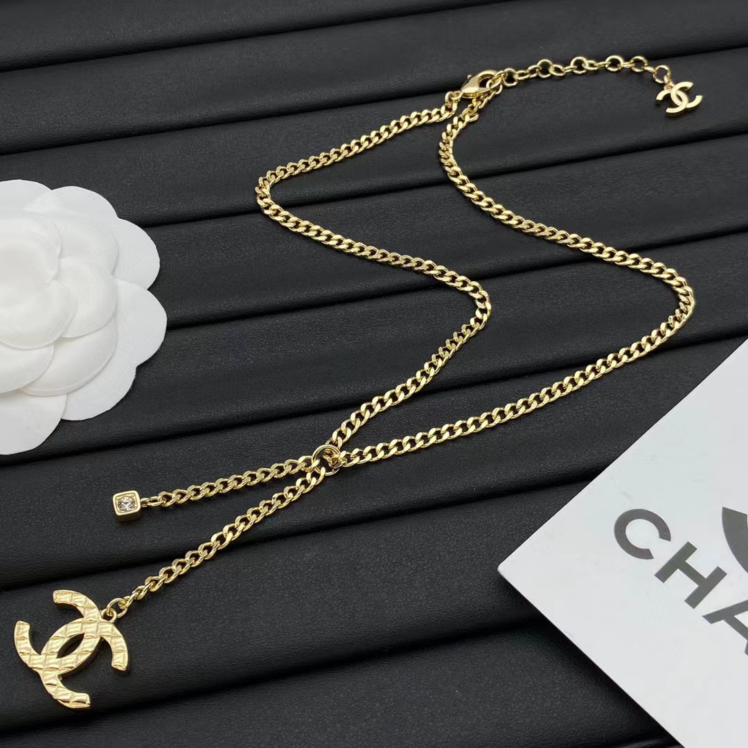 CHANE1 ダブルC メタルネックレス【50％割引+送料無料】