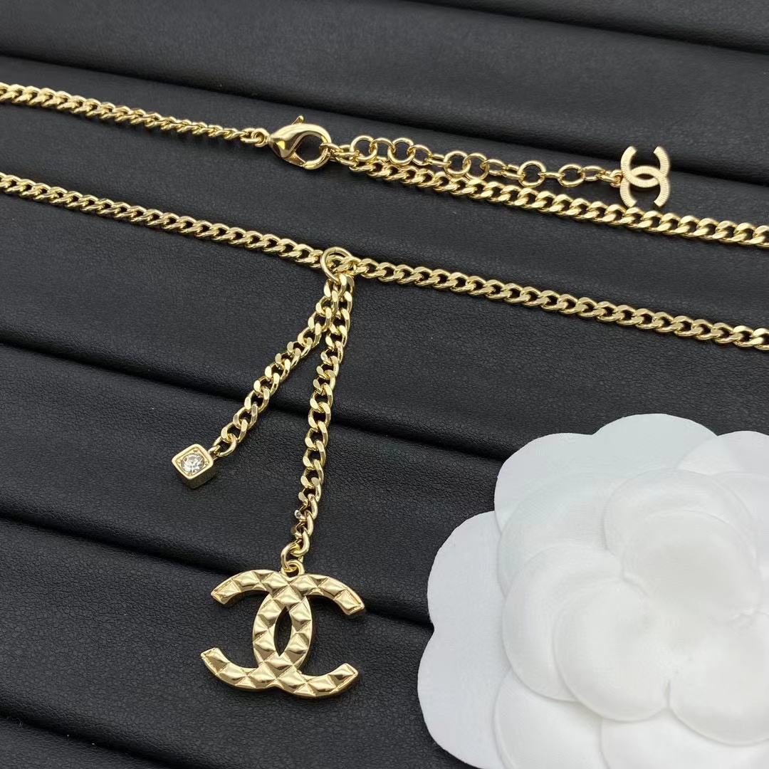 CHANE1 ダブルC メタルネックレス【50％割引+送料無料】