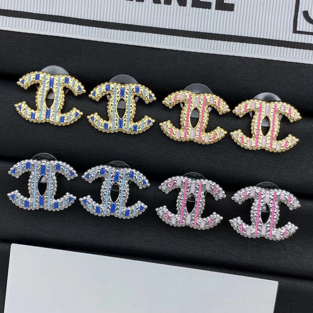 CHANE1 ダブルC スタッドピアス【50％割引+送料無料】