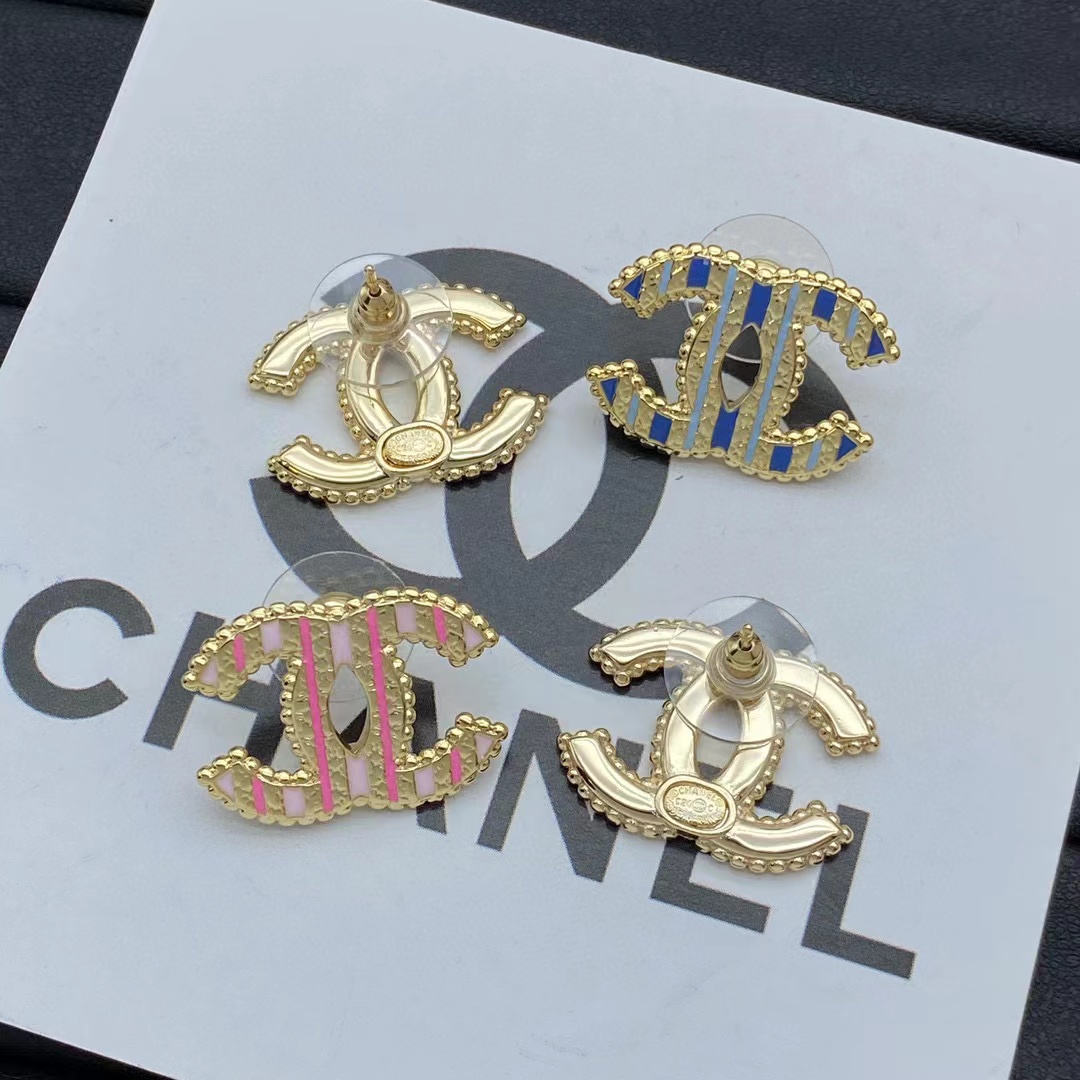 CHANE1 ダブルC スタッドピアス【50％割引+送料無料】