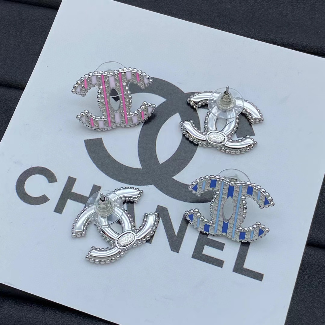 CHANE1 ダブルC スタッドピアス【50％割引+送料無料】