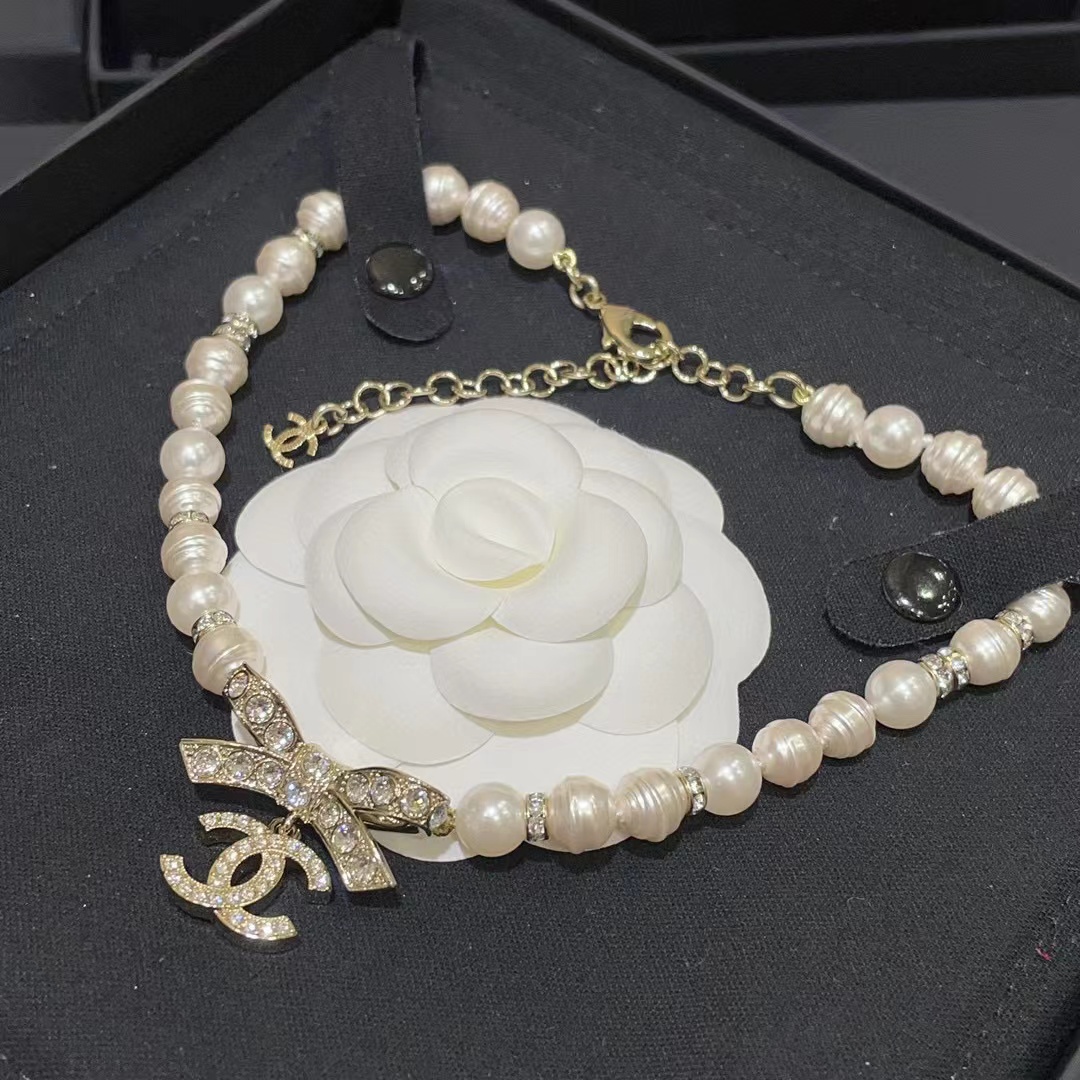 CHANE1 ボウパールネックレス【50％割引+送料無料】