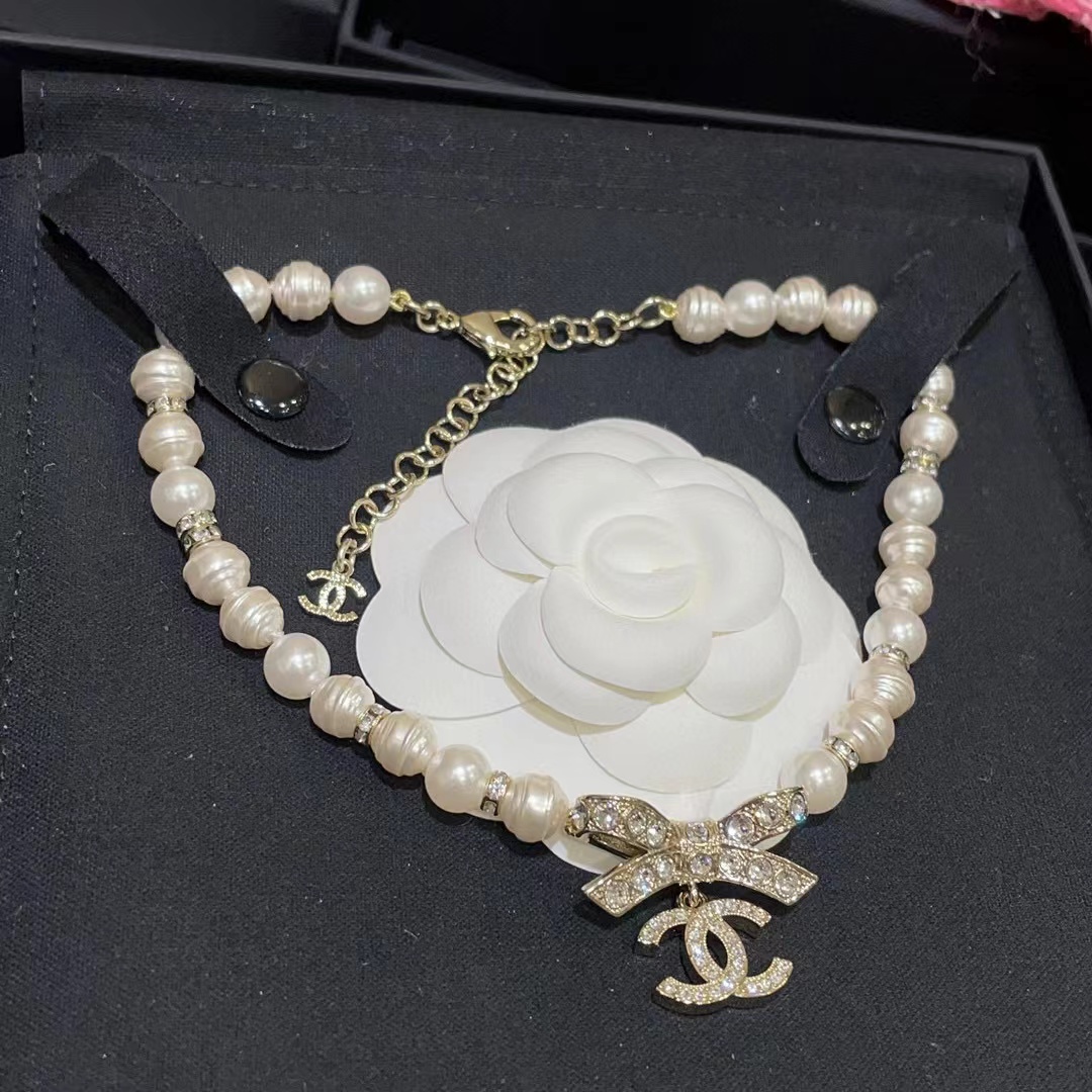 CHANE1 ボウパールネックレス【50％割引+送料無料】