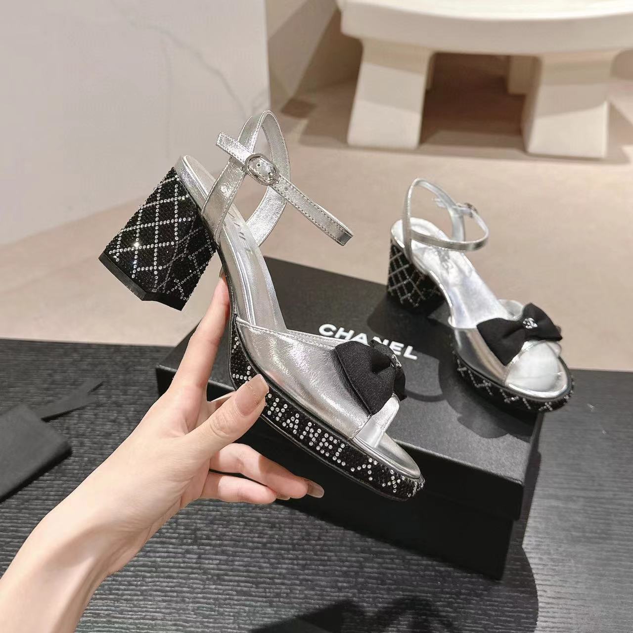 CHANE1 高品質弓ダイヤモンドハイヒール【50％割引+送料無料】