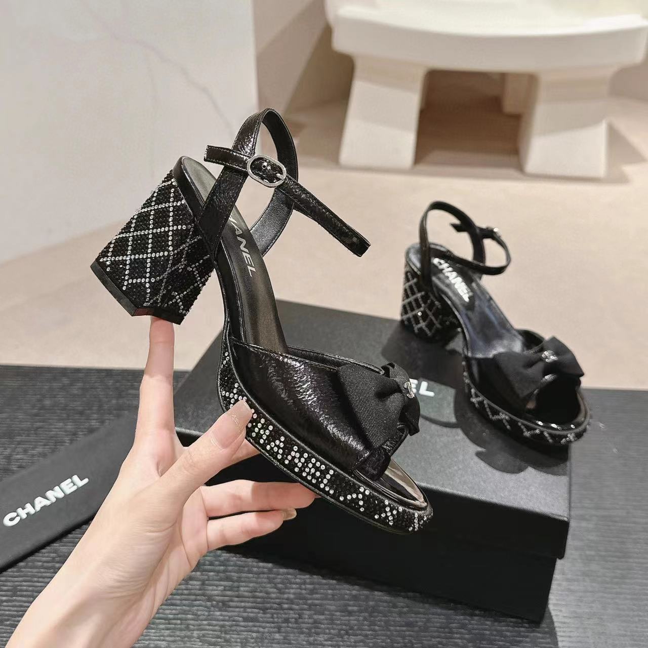 CHANE1 高品質弓ダイヤモンドハイヒール【50％割引+送料無料】