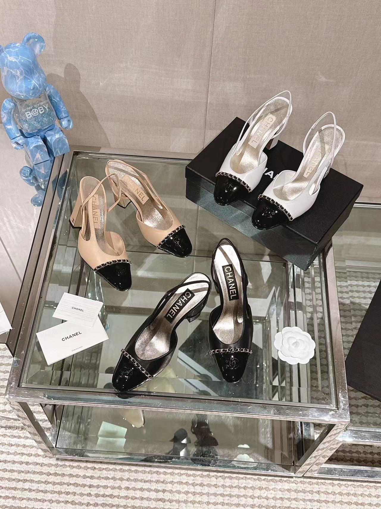 CHANE1 高品質シープスキン チェーン ハイヒール【50％割引+送料無料】