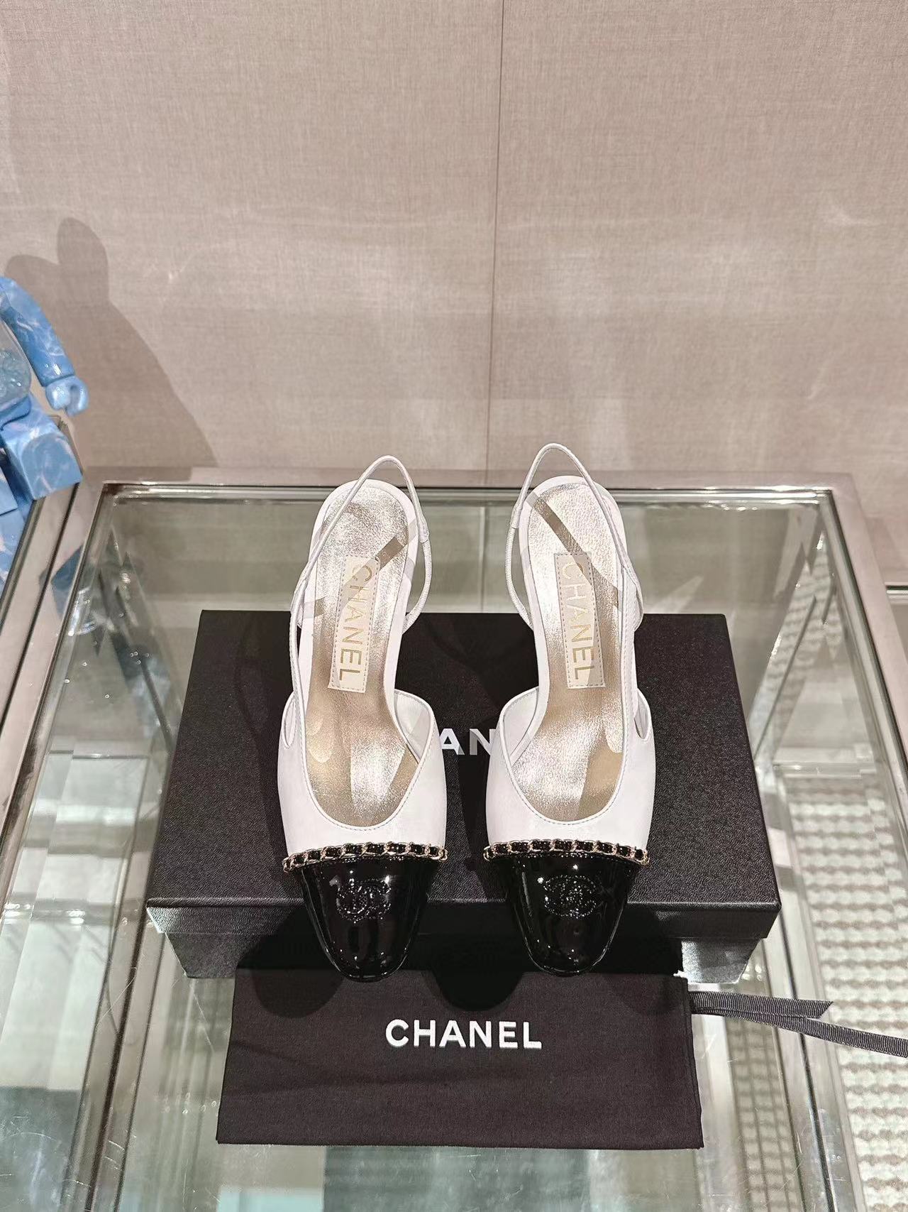 CHANE1 高品質シープスキン チェーン ハイヒール【50％割引+送料無料】