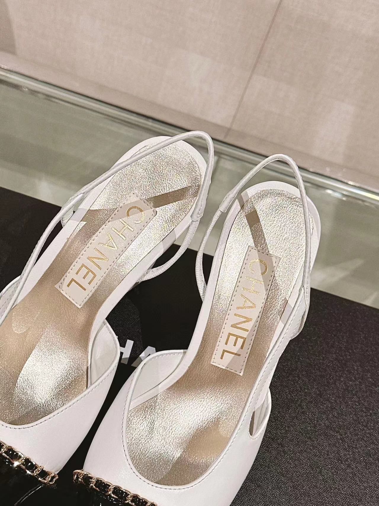 CHANE1 高品質シープスキン チェーン ハイヒール【50％割引+送料無料】