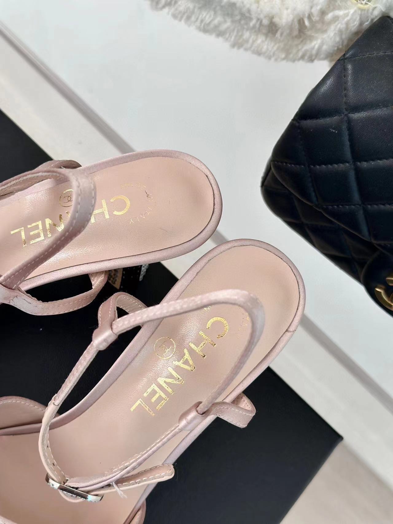 CHANE1 高品質ラインストーンパールハイヒールサンダル【50％割引+送料無料】