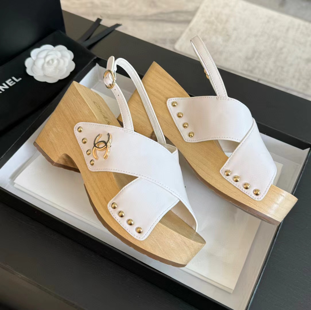 CHANE1 高品質木目プラットフォームサンダル【50％割引+送料無料】