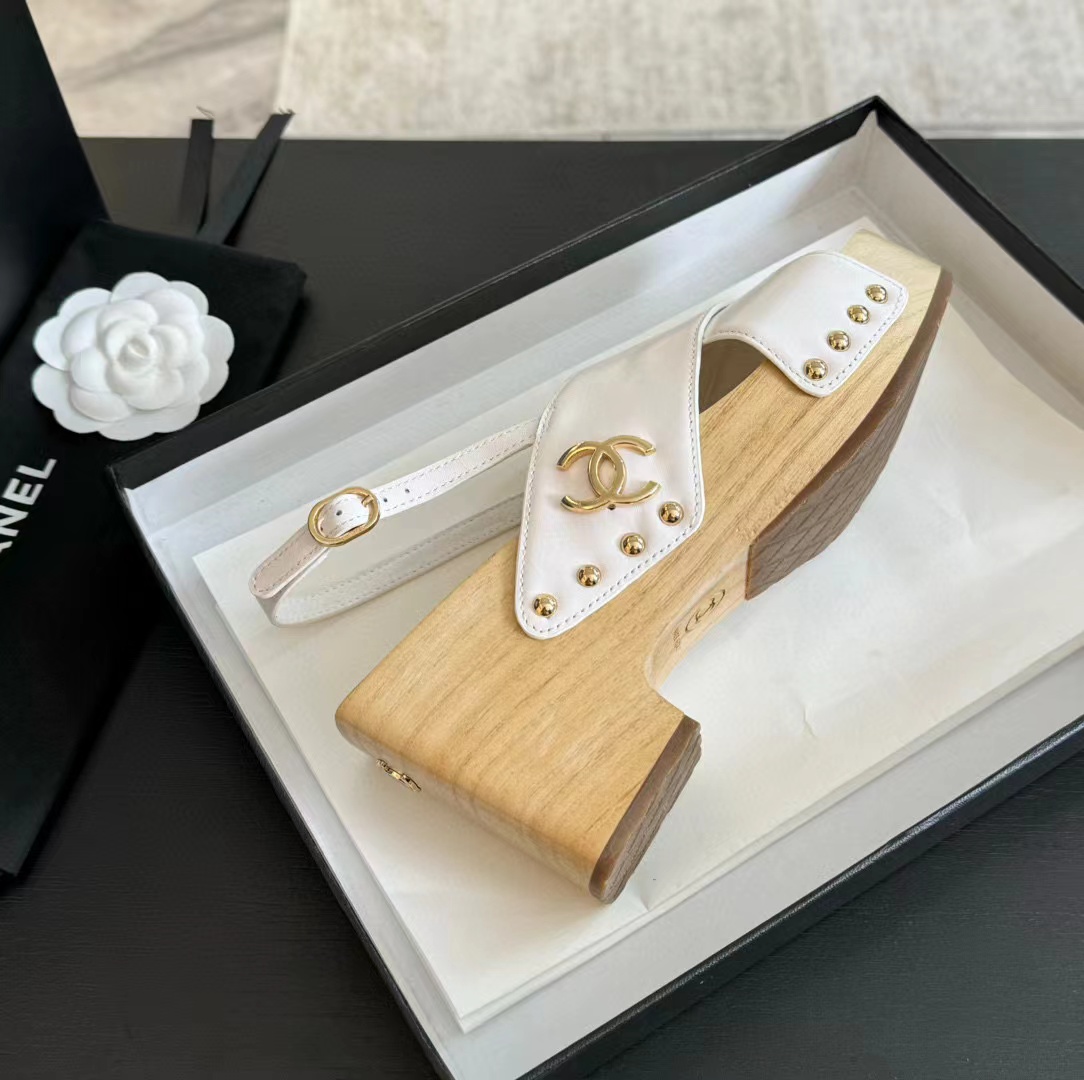 CHANE1 高品質木目プラットフォームサンダル【50％割引+送料無料】