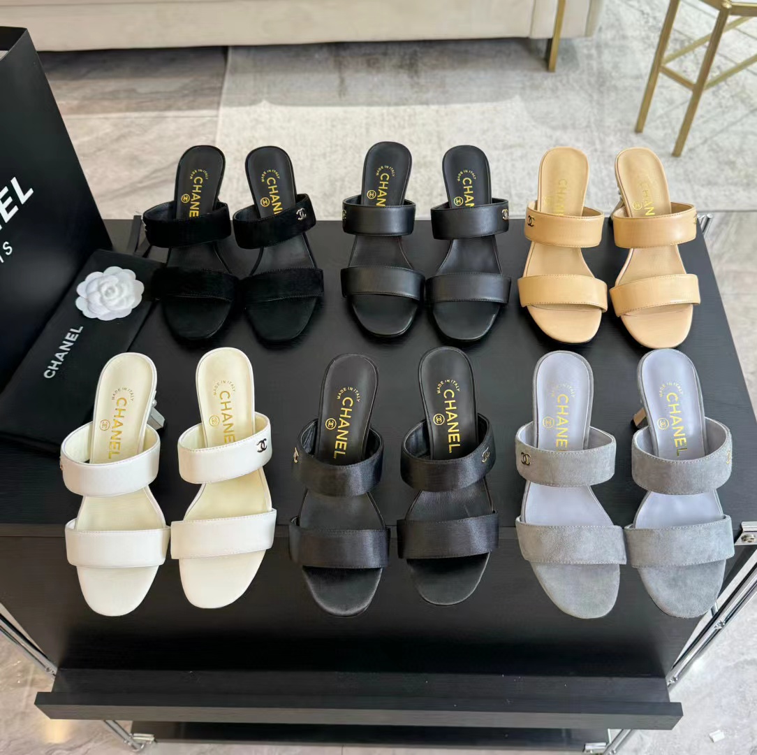 CHANE1 高品質パールハイヒールスリッパ【50％割引+送料無料】