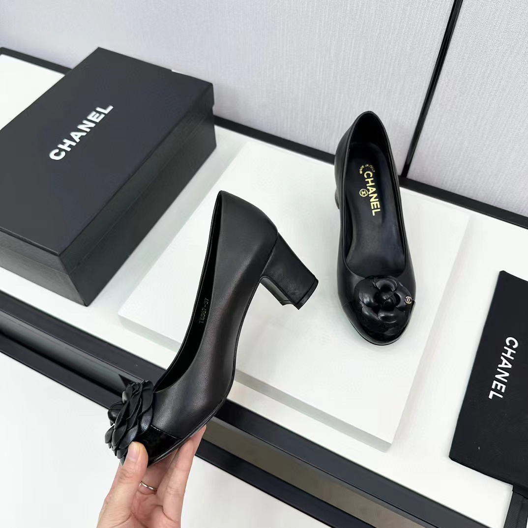 CHANE1 高品質カメリアハイヒール【50％割引+送料無料】