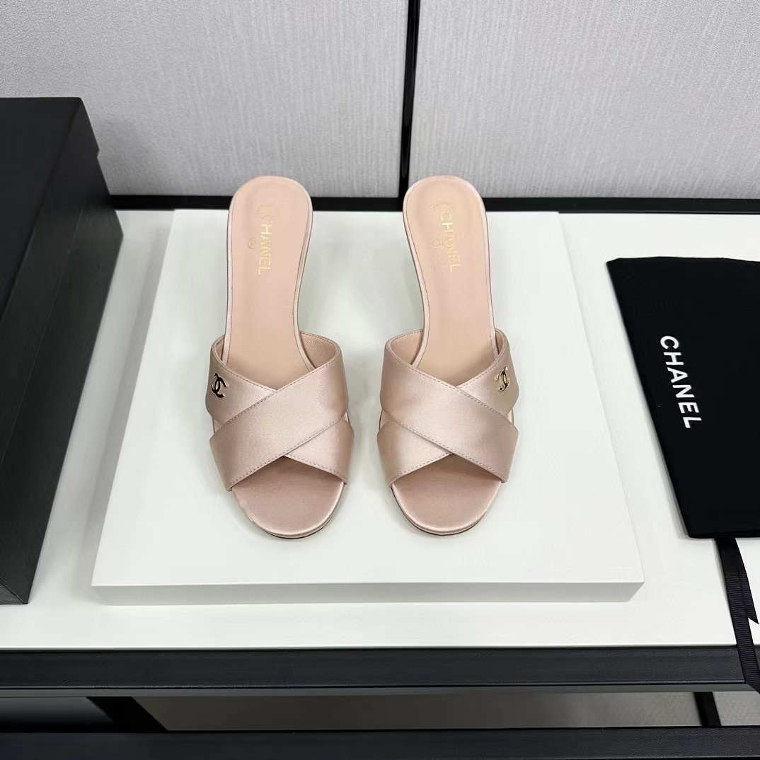 CHANE1 高品質パールハイヒールスリッパ【50％割引+送料無料】