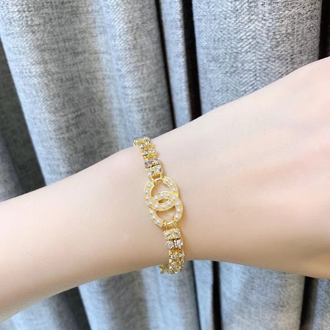 CHANE1 パール ダイヤモンド ブレスレット【50％割引+送料無料】