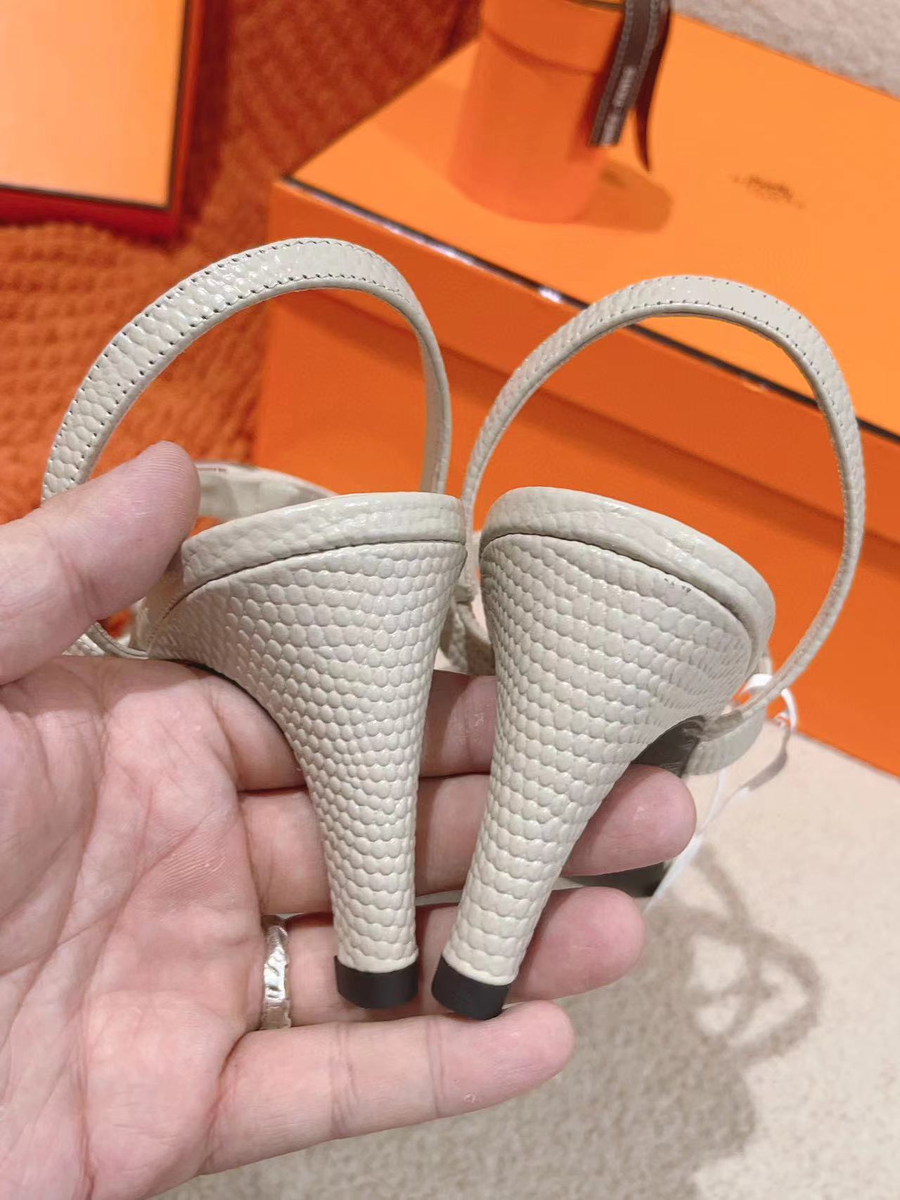 HERME5 高級リザード柄ハイヒールサンダル【50％割引+送料無料】