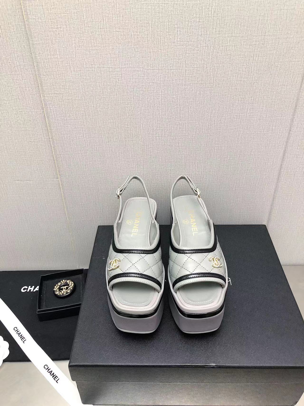 CHANE1 高品質シープスキンプラットフォームサンダル【50％割引+送料無料】
