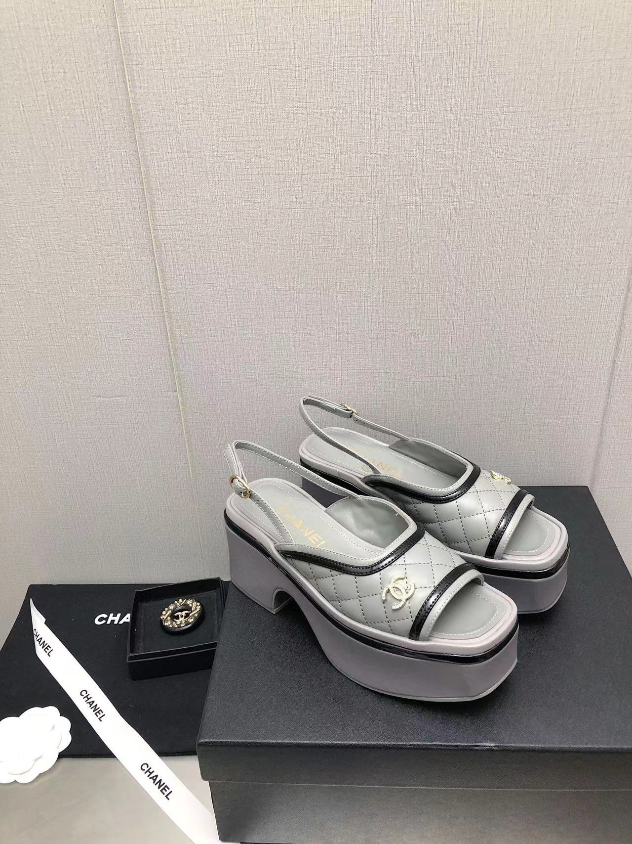 CHANE1 高品質シープスキンプラットフォームサンダル【50％割引+送料無料】