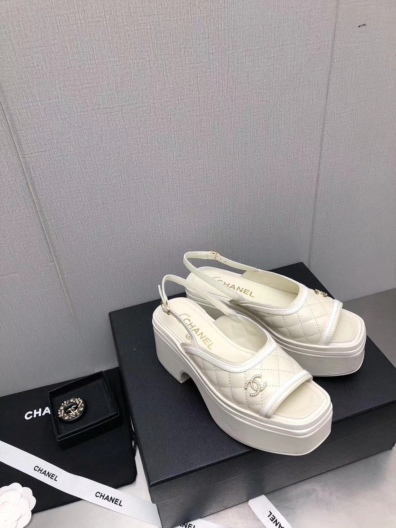 CHANE1 高品質シープスキンプラットフォームサンダル【50％割引+送料無料】