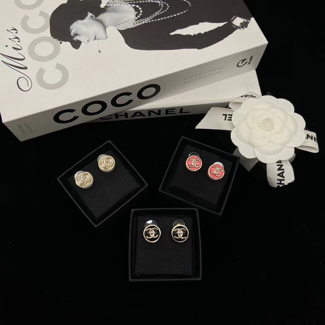 CHANE1 ダブルC シンプルピアス【50％割引+送料無料】