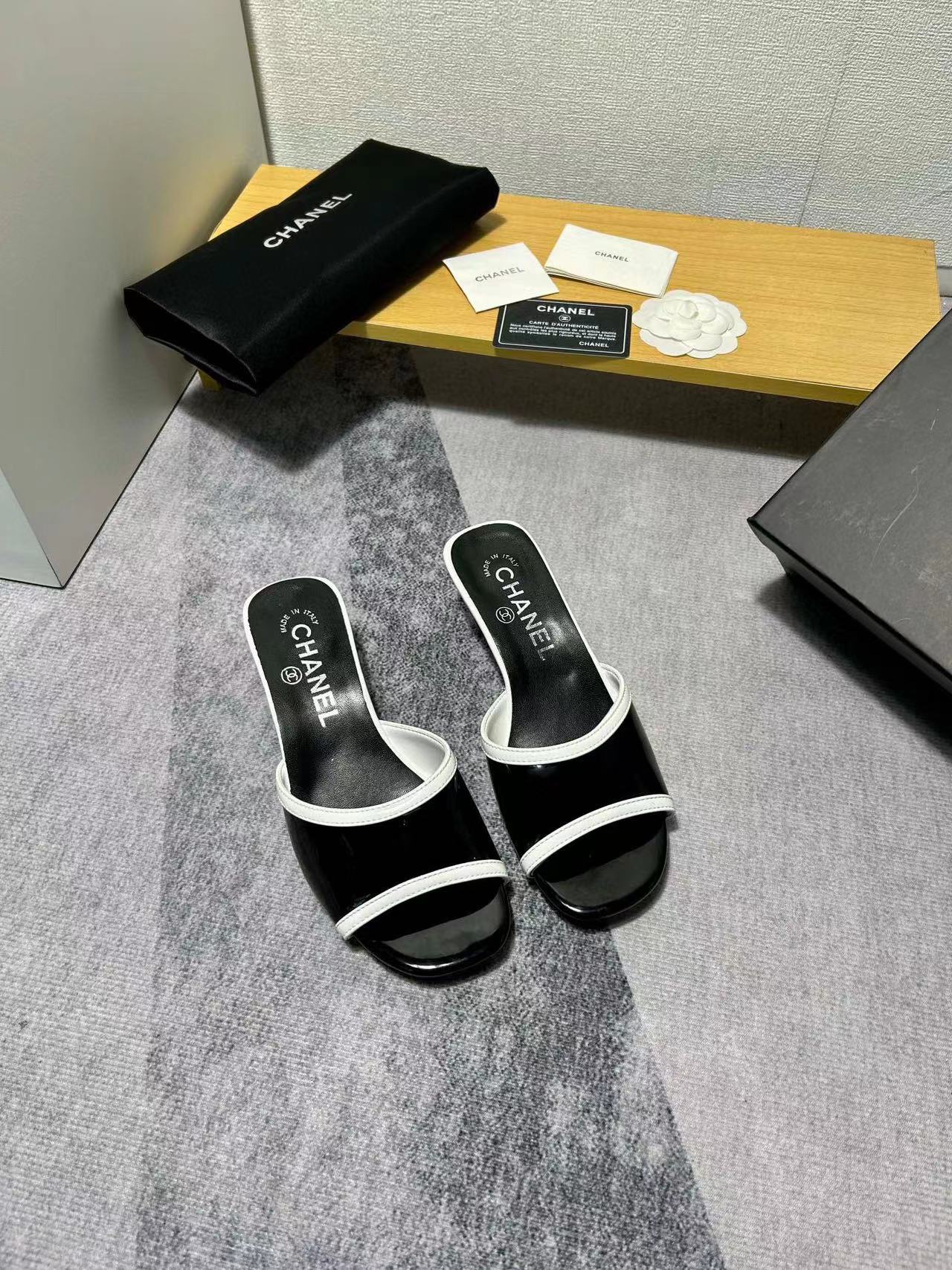 CHANE1 シンプルハイヒールスリッパ【50％割引+送料無料】