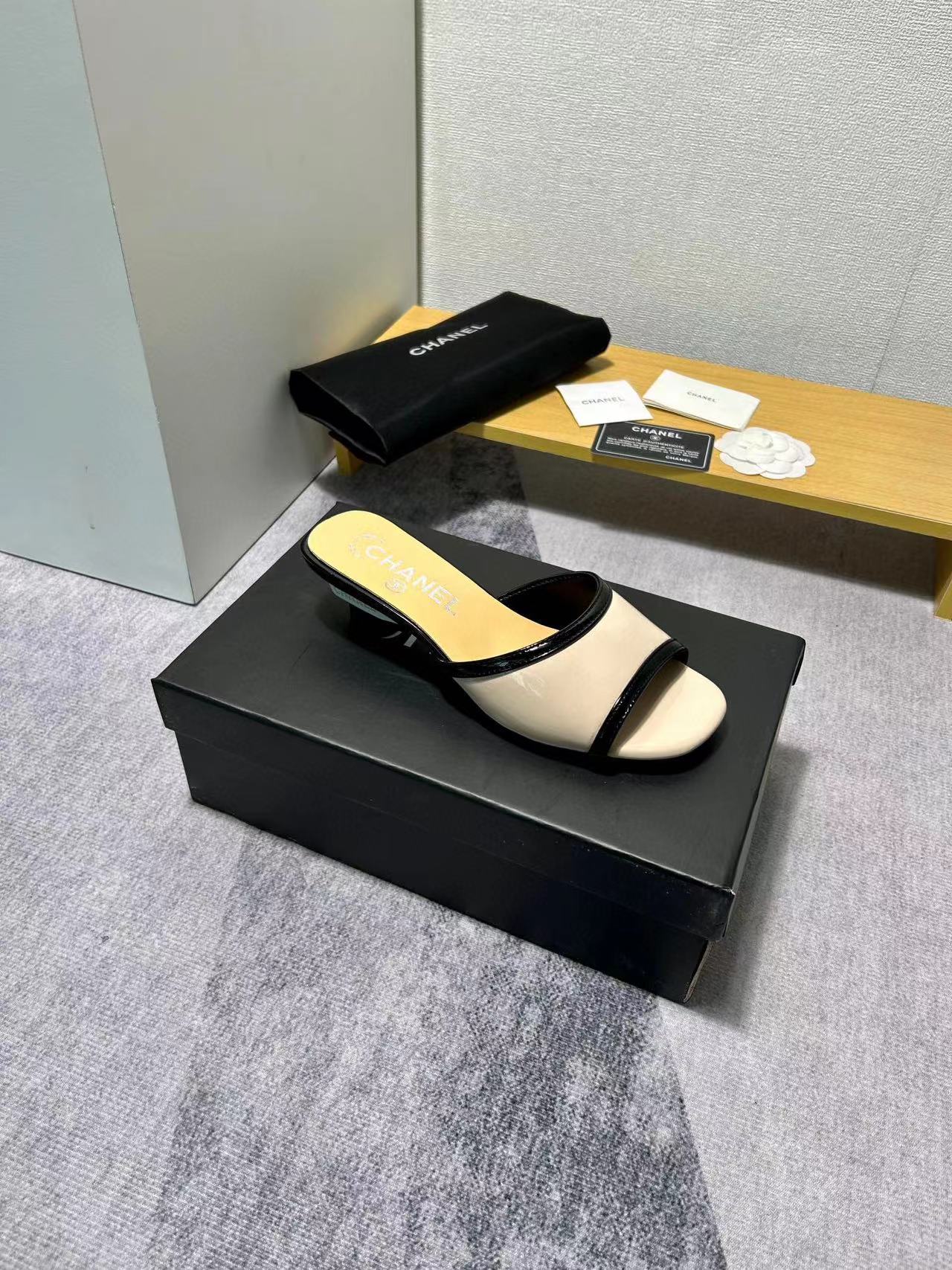 CHANE1 シンプルハイヒールスリッパ【50％割引+送料無料】