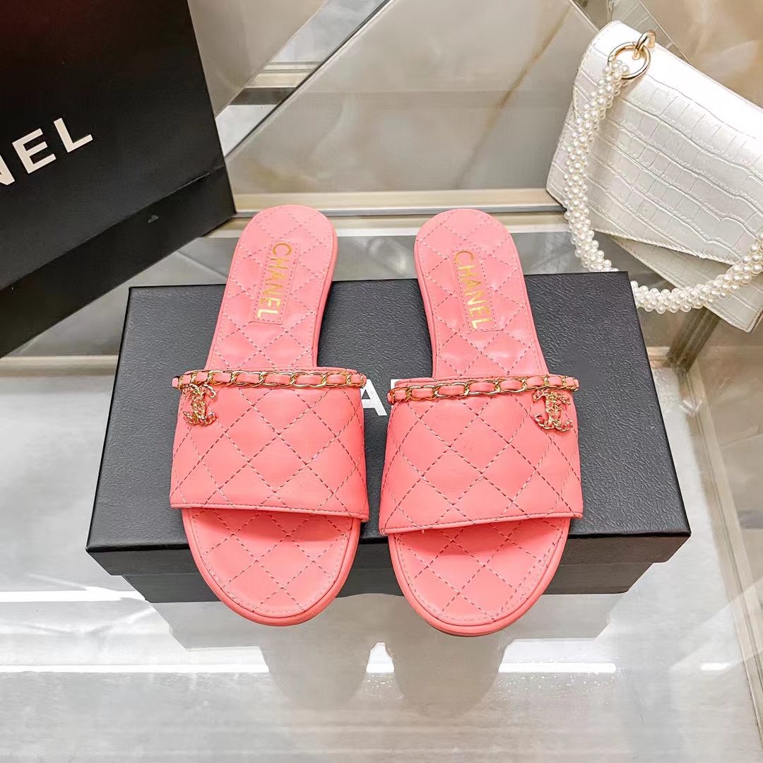 CHANE1 チェーンフラットスリッパ【50％割引+送料無料】