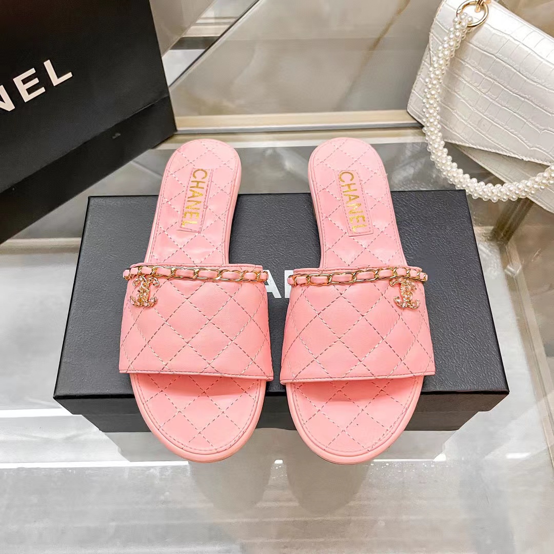 CHANE1 チェーンフラットスリッパ【50％割引+送料無料】