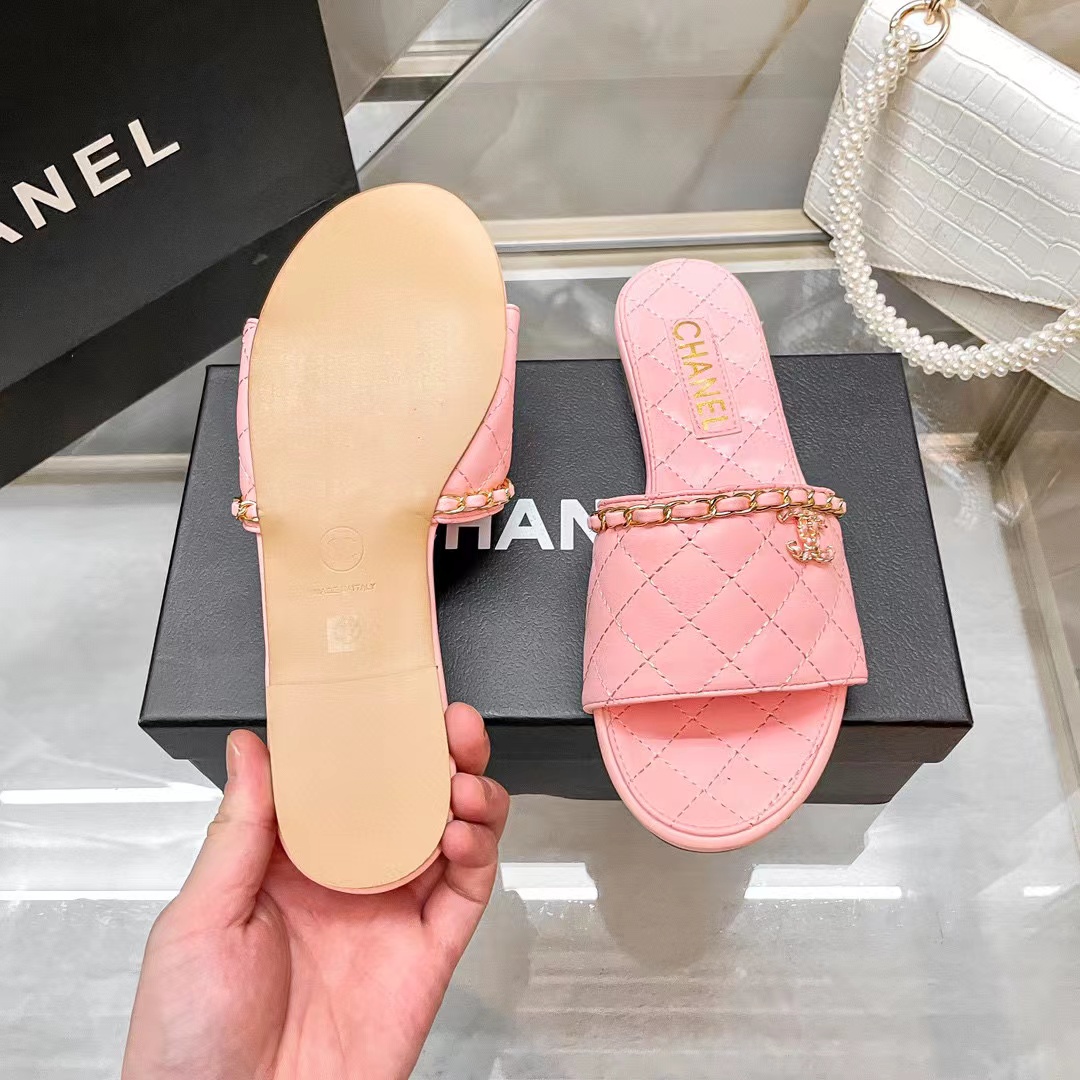 CHANE1 チェーンフラットスリッパ【50％割引+送料無料】