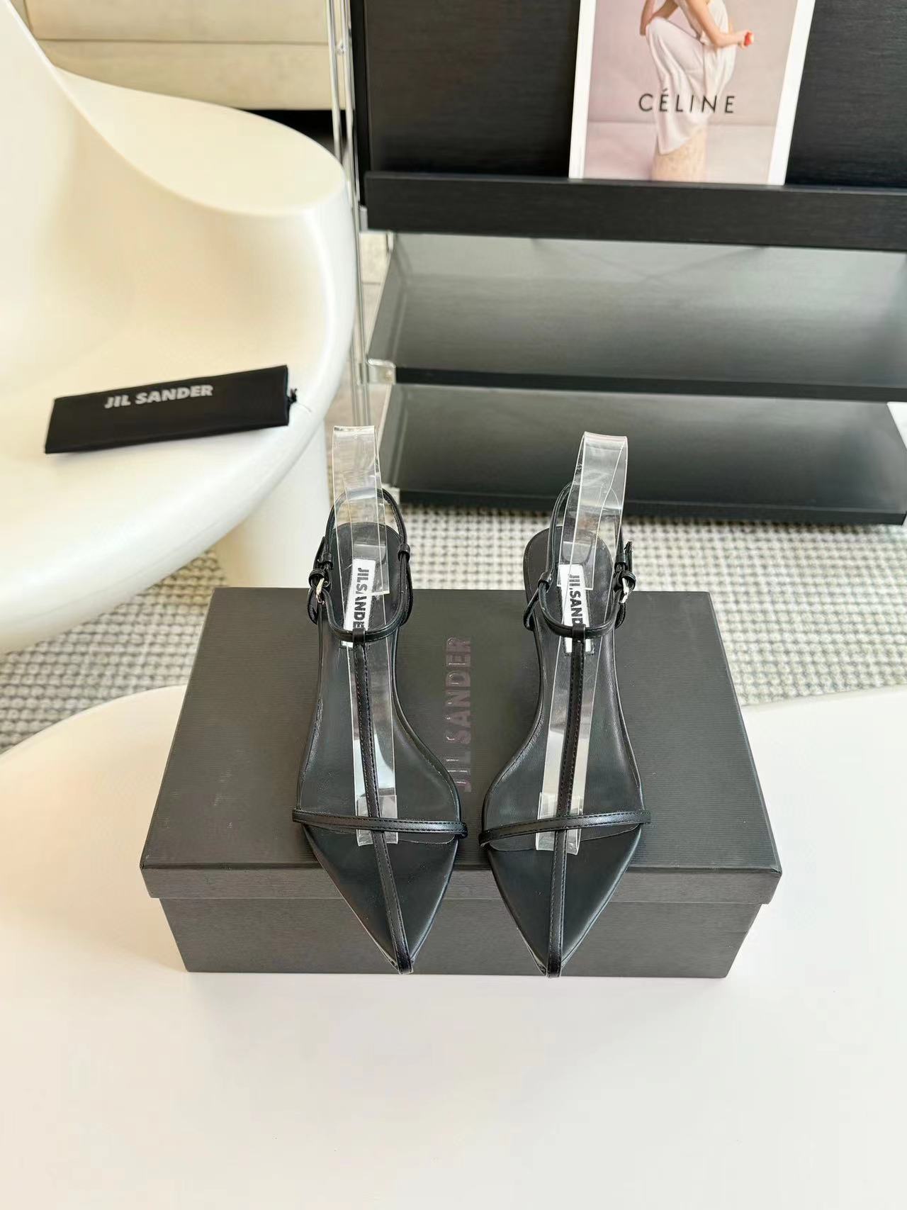 Jil sander 高品質のハイヒールサンダル【50％割引+送料無料】