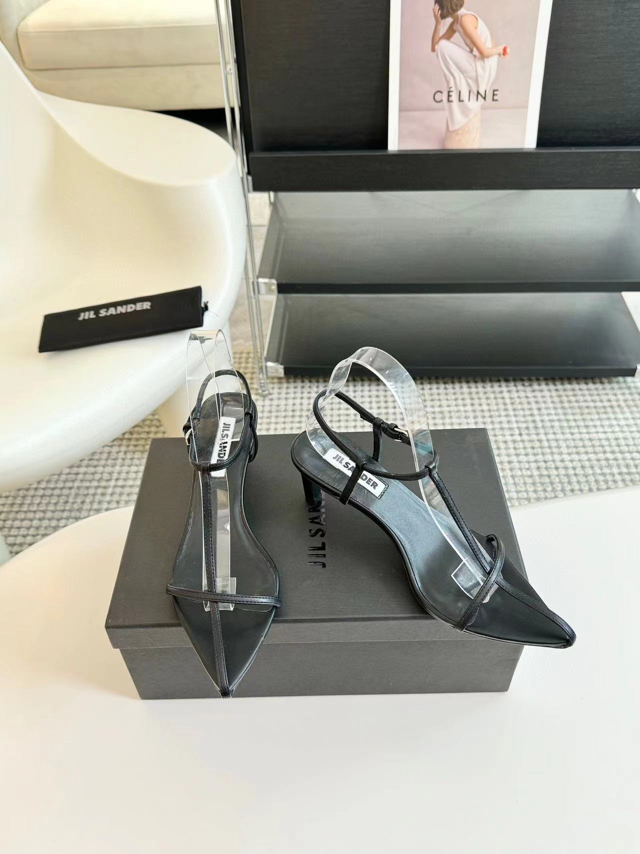 Jil sander 高品質のハイヒールサンダル【50％割引+送料無料】