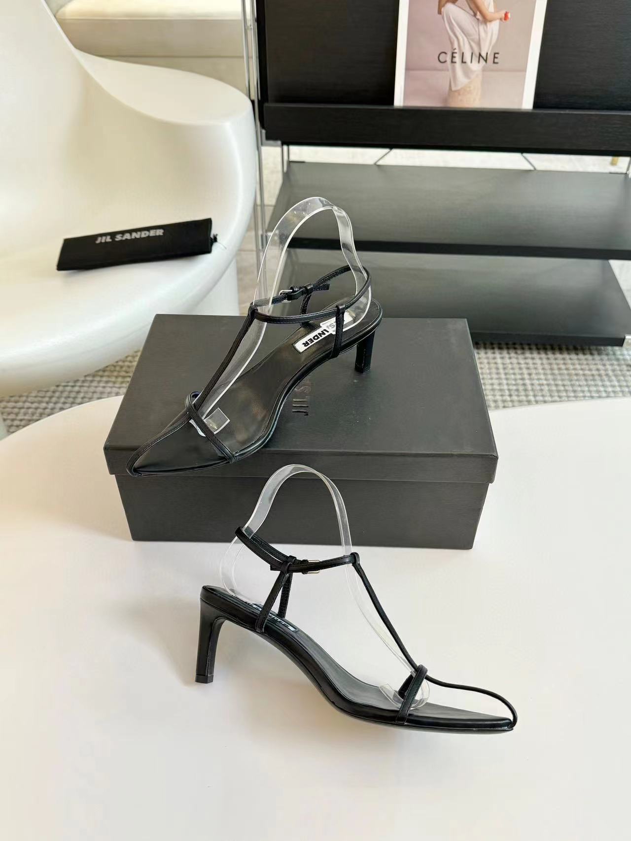 Jil sander 高品質のハイヒールサンダル【50％割引+送料無料】