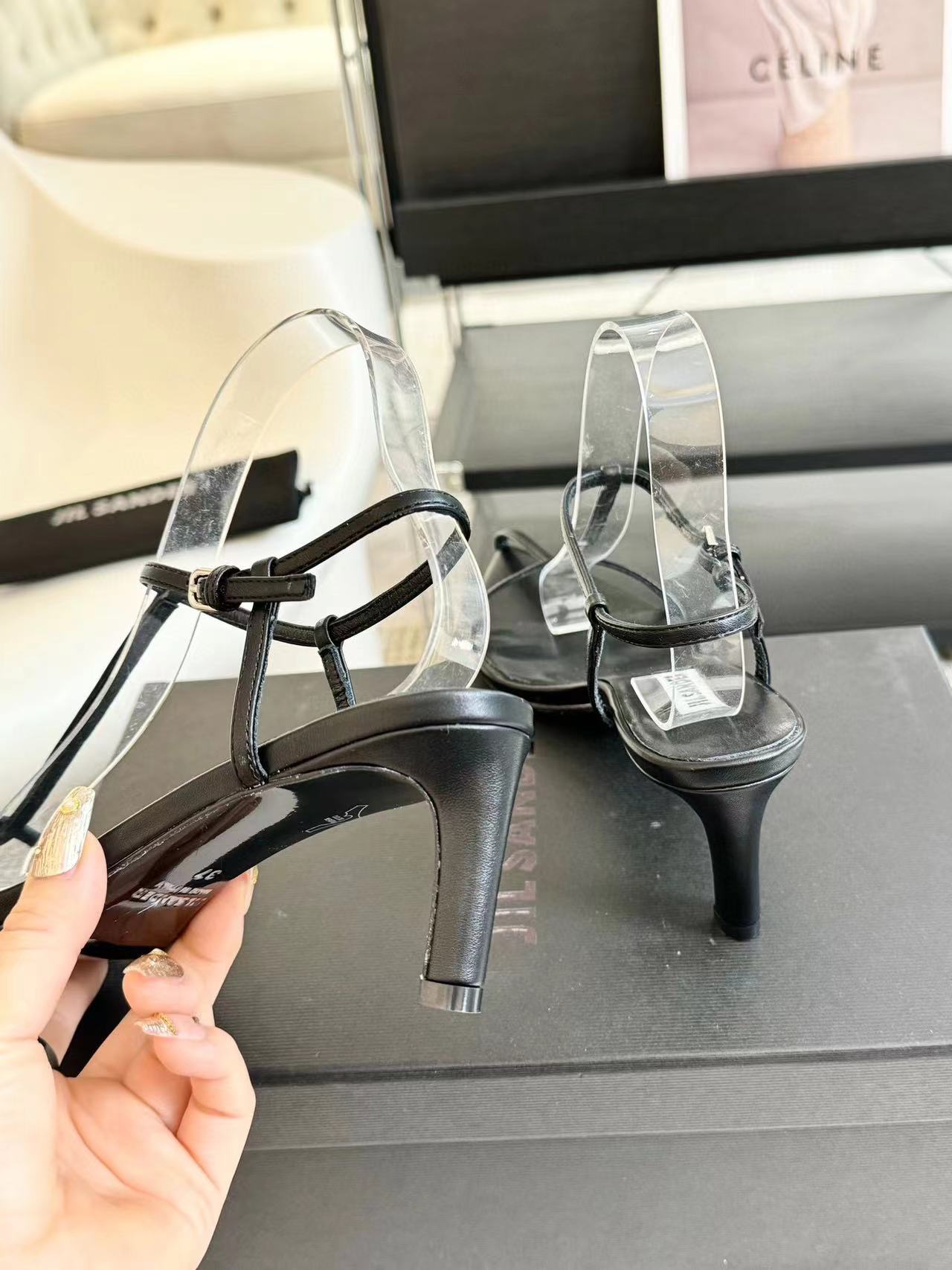 Jil sander 高品質のハイヒールサンダル【50％割引+送料無料】